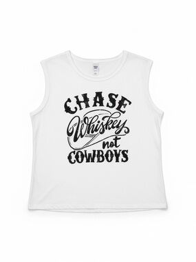 Daisy Rae Chase Whiskey Not Cowboys Graphic Tank Top Medium